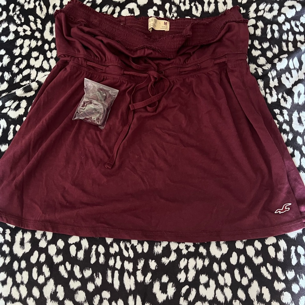 Hollister Burgundy baby doll top